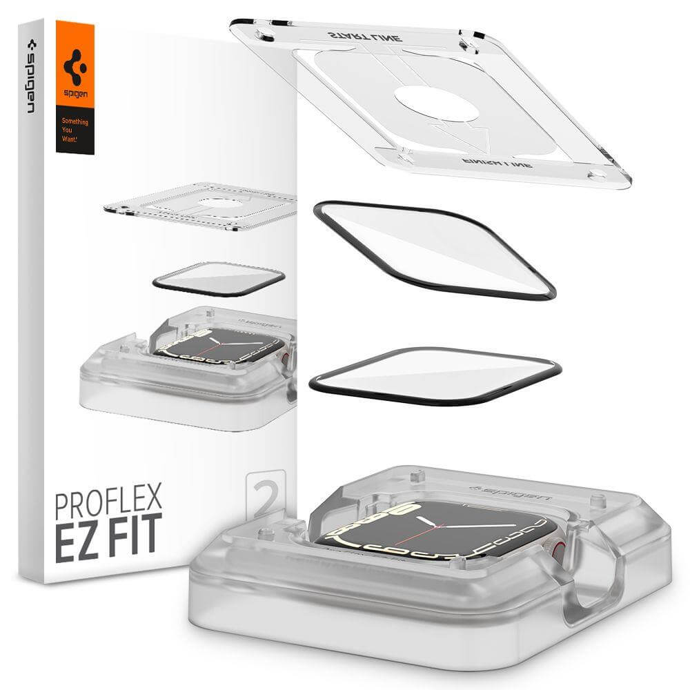 Spigen ProFlex EZ Fit Hybrid Glass Protector Apple Watch 41mm/44mm