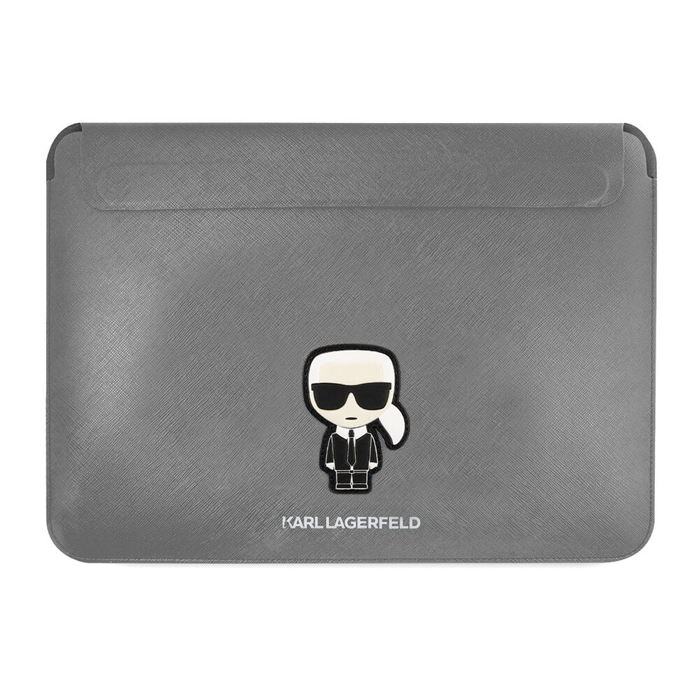 Karl Lagerfeld Saffiano Ikonik Leather Laptop Sleeve 16