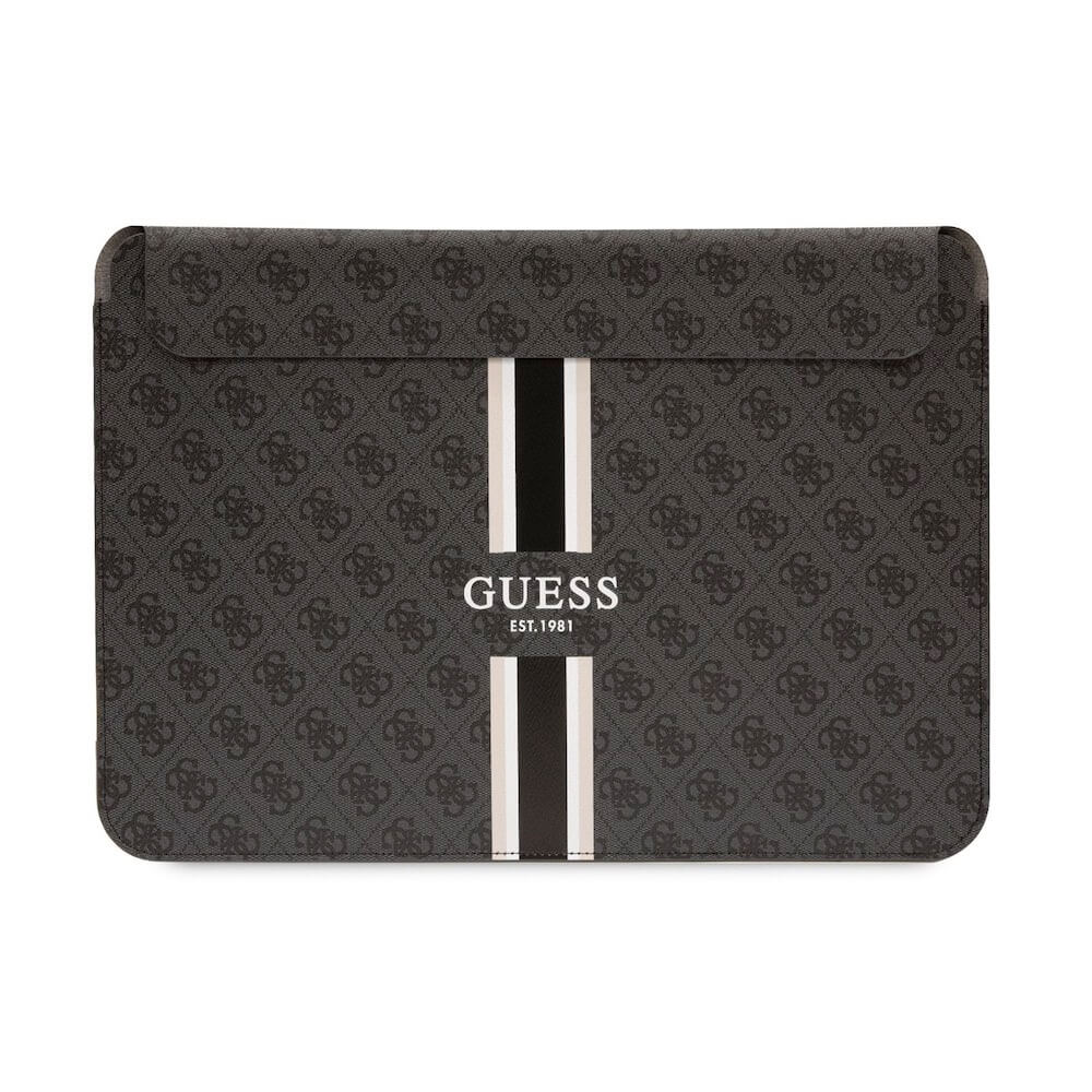 Guess PU 4G Printed Stripes Leather Laptop Sleeve 14