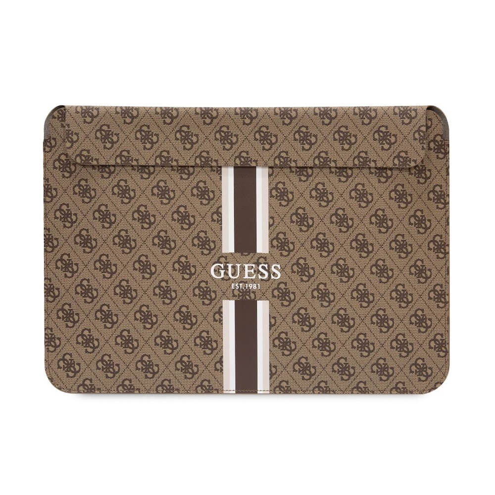 Guess PU 4G Printed Stripes Leather Laptop Sleeve 14